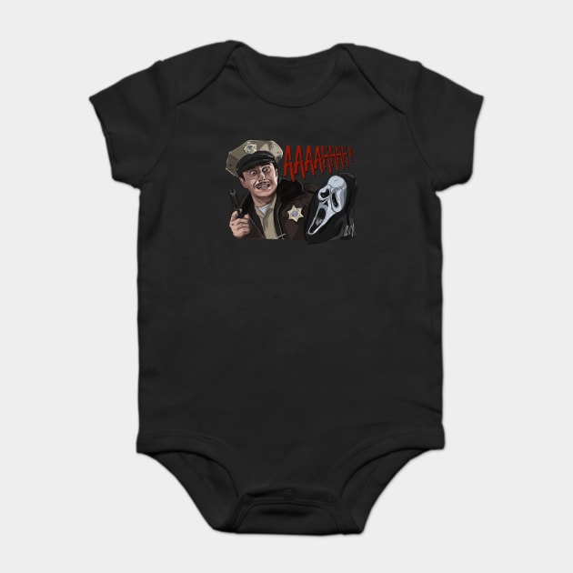 Scream: Dewey Got Scared Baby Bodysuit by 51Deesigns